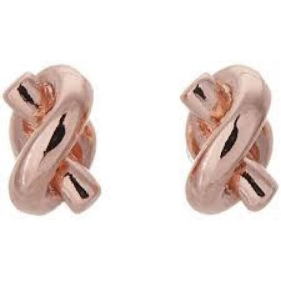 Kate Spade Sailor Knot Stud Earrings Rose Gold - Picture 7 of 7